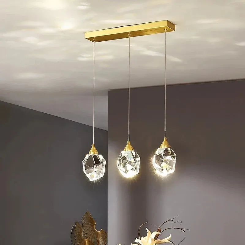 Three-Light Nordic Crystal Pendant