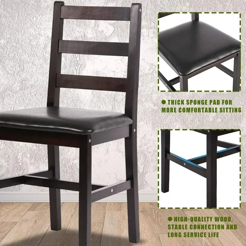 Industrial Five-Piece Dining Table Set