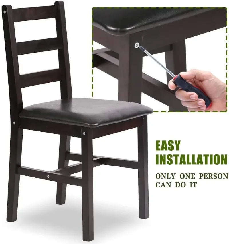 Industrial Five-Piece Dining Table Set