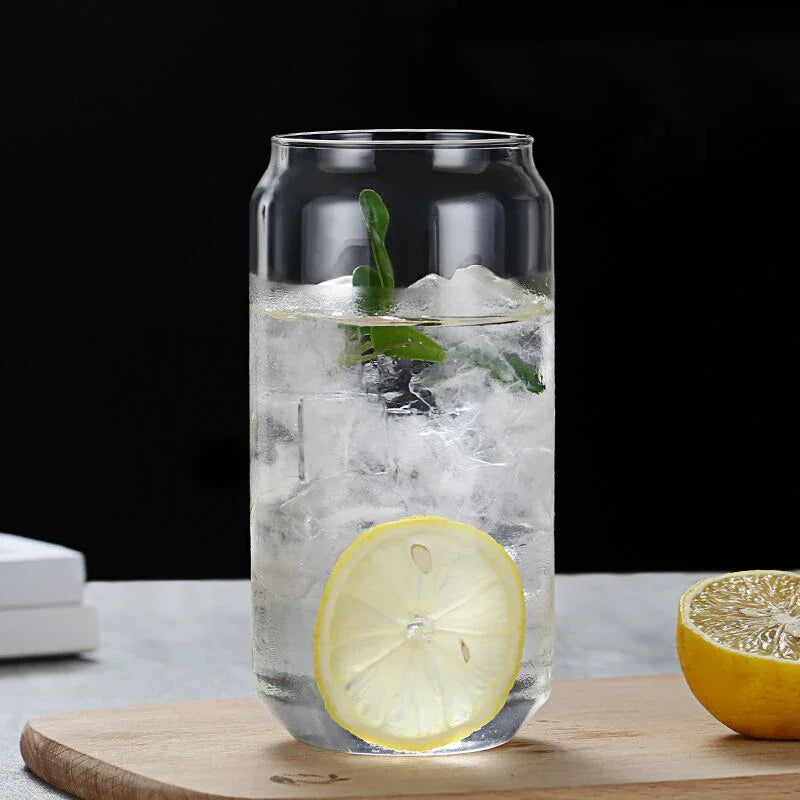 Premium Borosilicate Glass Cup with Bamboo Lid & Straw - 550ml