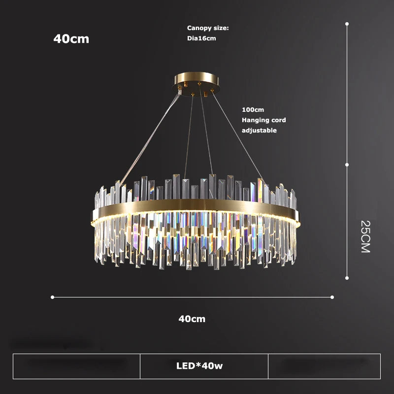 Oval Crystal Dimmable Chandelier