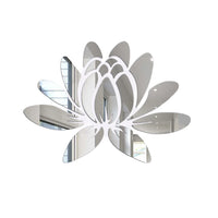 Lotus Flower 3D Mirror Wall Decal - Elegant Acrylic Wall Art Sticker