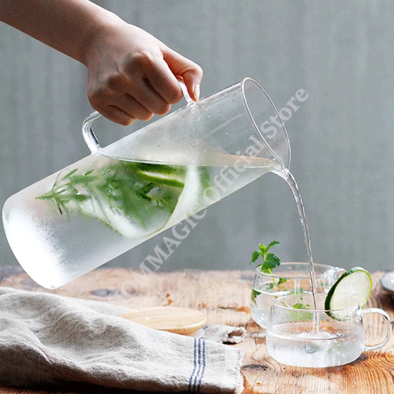 Large Glass Water Serving Pitcher