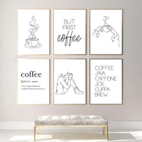 Nordic Coffee Bar Sign - Canvas Wall Art Print