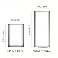 Transparent Square Borosilicate Glass - Modern Drinkware