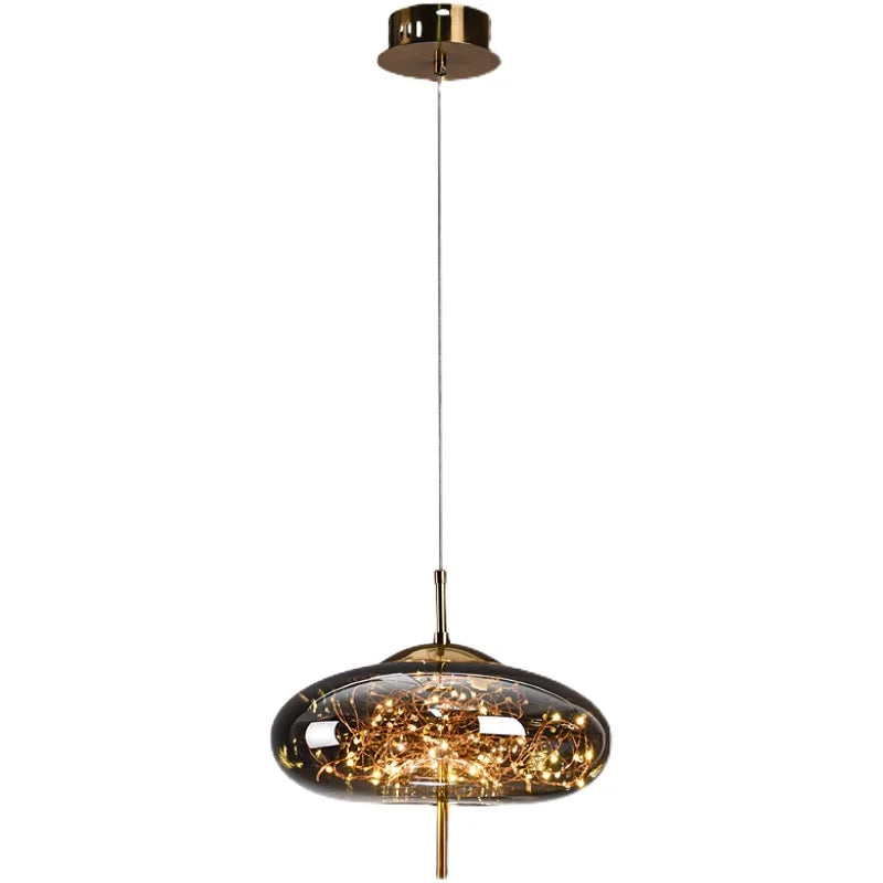 Full of Star Luxury Long Line Pendant Light - Glass Stone LED