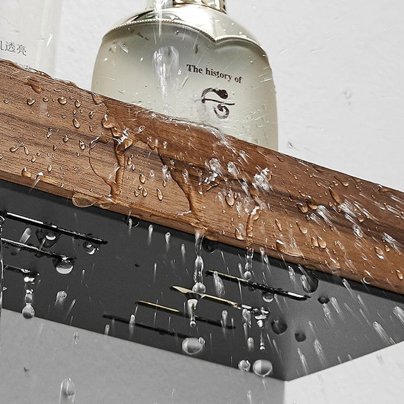Nordic Wood Iron Wall Shelf
