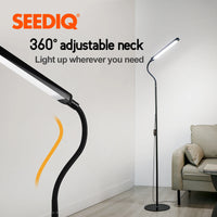 12V USB LED Floor Lamp - Adjustable Dimmable Aluminum Reading Light