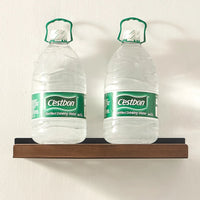 Nordic Style Wooden Wall Shelf - Iron Frame with Vase Feature 40CM