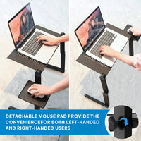 Adjustable Aluminum Laptop Desk - Portable Ergonomic Stand