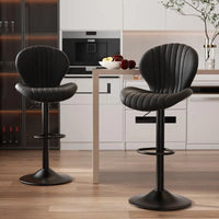 Adjustable Swivel Bar Stool - Modern Metal Counter Height Stool