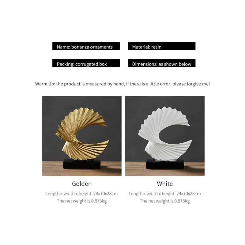 Abstract Modern Resin Sculpture