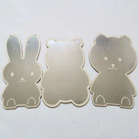 Children's Cartoon Character Decorative Wall Mirror - Acrylic & Wood Design