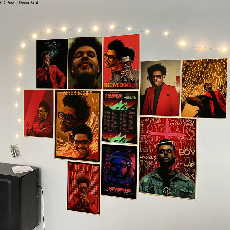 The Weeknd Retro Poster - Canvas Print Wall Art