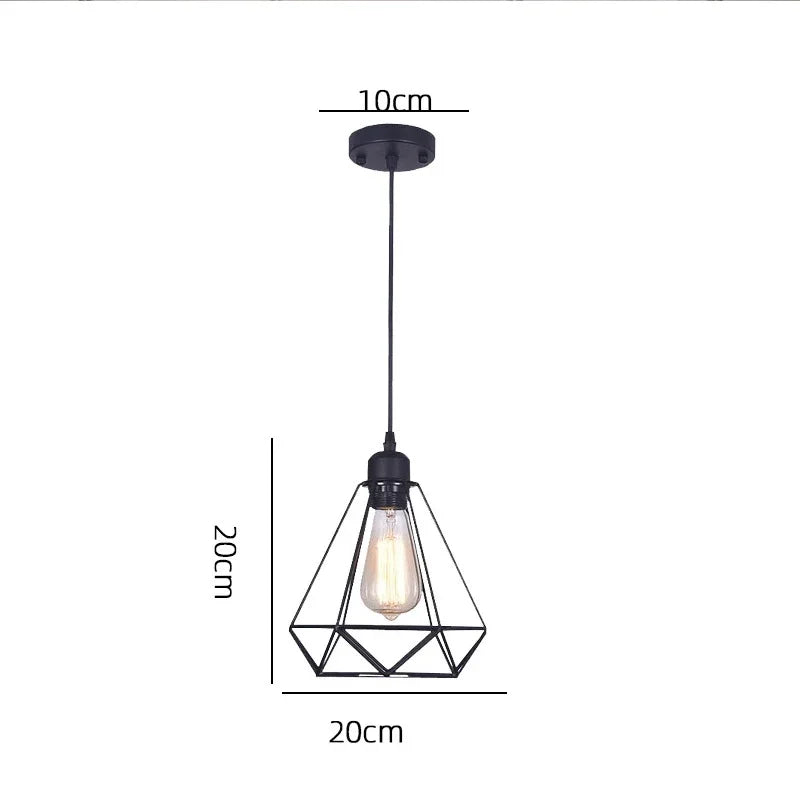 Black Metal Industrial Pendant