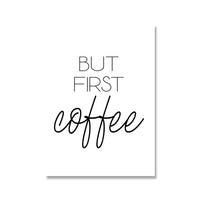 Nordic Coffee Bar Sign - Canvas Wall Art Print