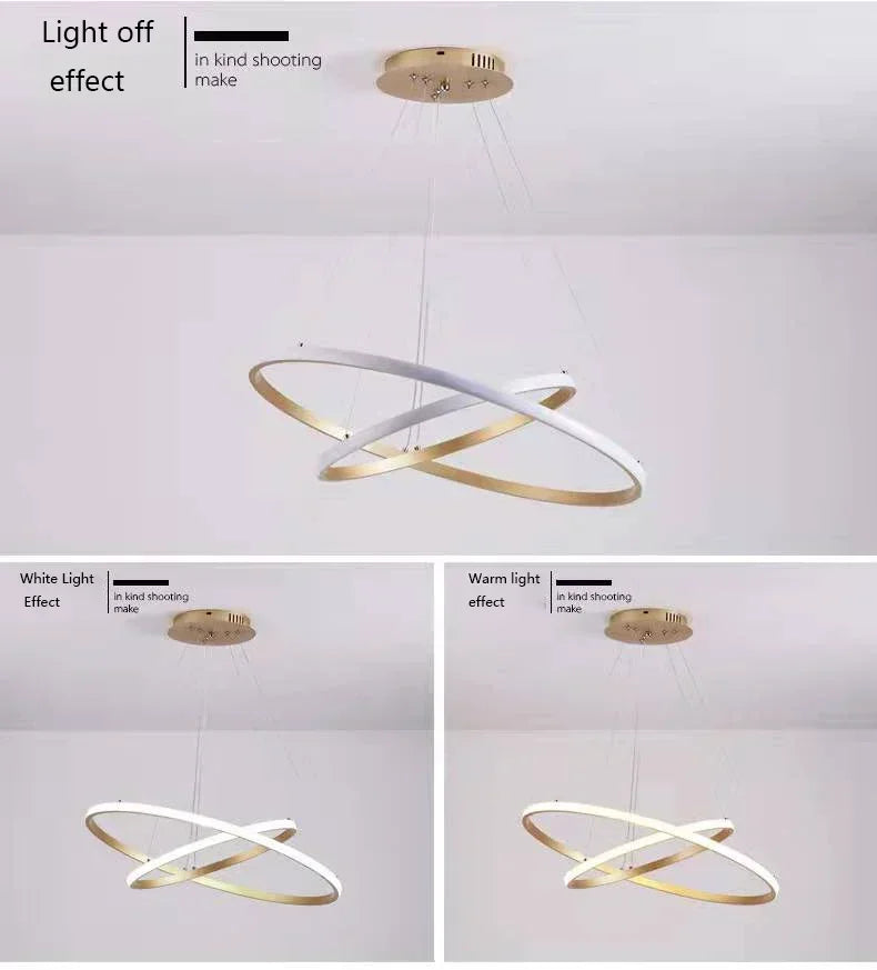 Multi-Ring Dimmable LED Chandelier