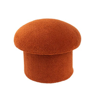 Mushroom Upholstered Storage Ottoman - Modern Hallway Footstool