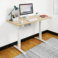 Height-Adjustable Computer Desk with Drawer - Classic Design