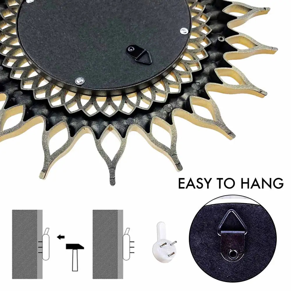 Gold Sunburst Wall Mirror