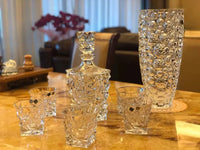 Crystal Glass Wine Decanter Set with Cups
