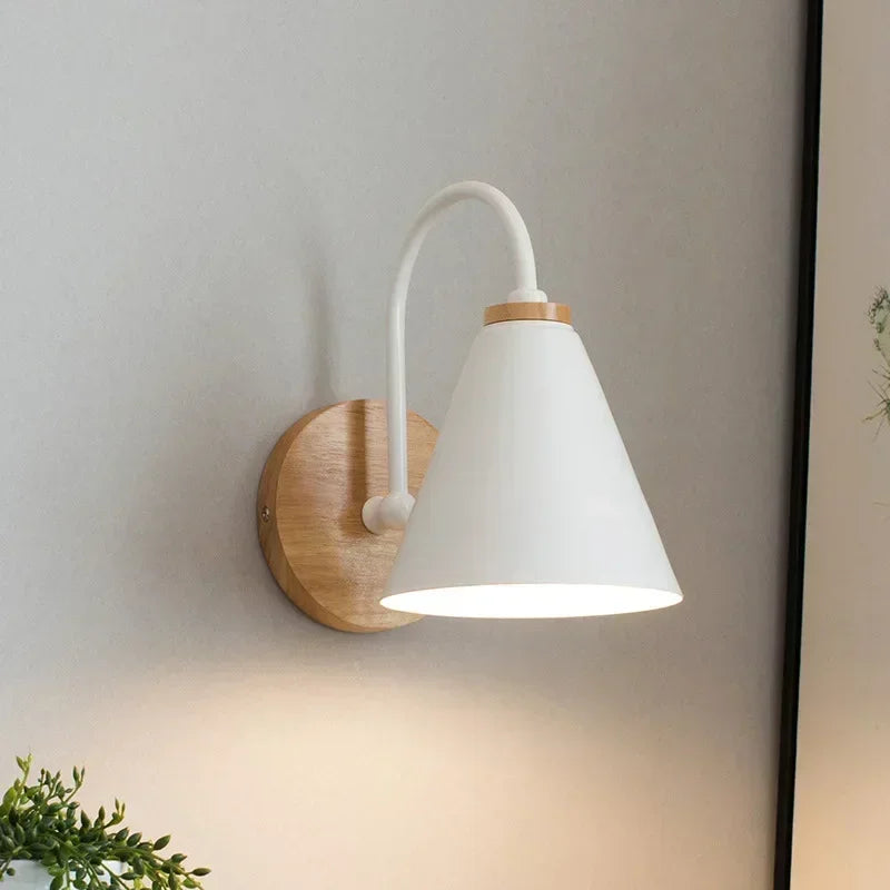 Nordic Rural Wall Lamp - Fabric Shade Iron Construction