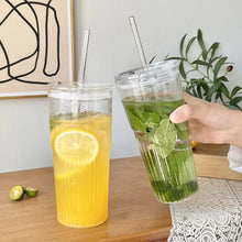 Non-Slip Straw Glass Tumbler