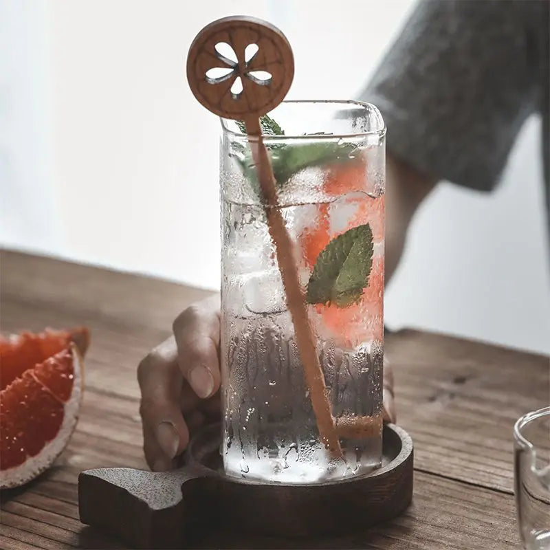 Transparent Square Borosilicate Glass - Modern Drinkware