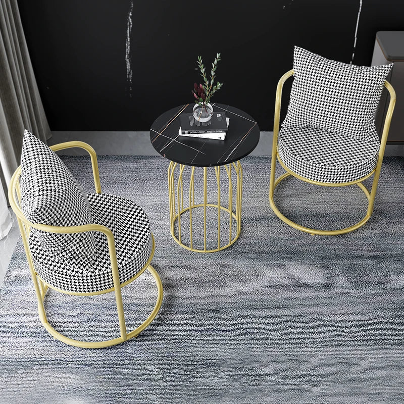 Gold Leg Back Support Chair