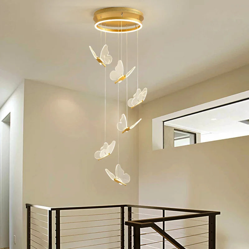 Butterfly Crystal Multi-Head Chandelier