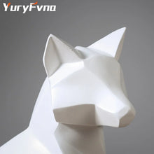 Geometric White Fox Statue