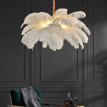 Handwoven Feather Pendant Chandelier