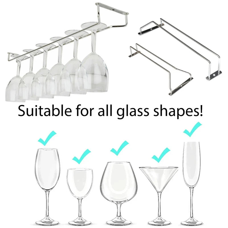 Wall-Mounted Hanging Wine Glass Rack