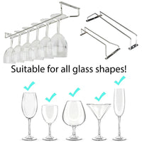 Wall-Mounted Wine Glass Rack - Space-Saving Hanging Storage