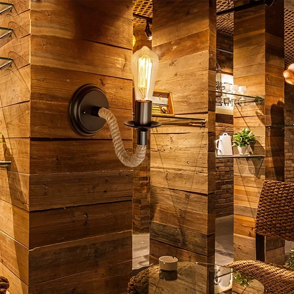 American Retro Glass Wall Lamp