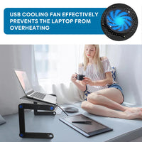 Adjustable Aluminum Laptop Desk - Portable Ergonomic Stand