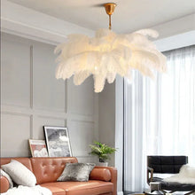 Handwoven Feather Pendant Chandelier