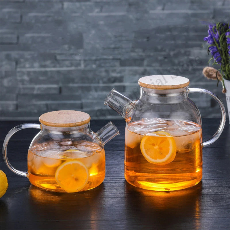 Transparent Borosilicate Glass Pitcher - Heat Resistant