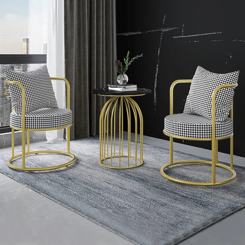 Gold Leg Back Support Chair