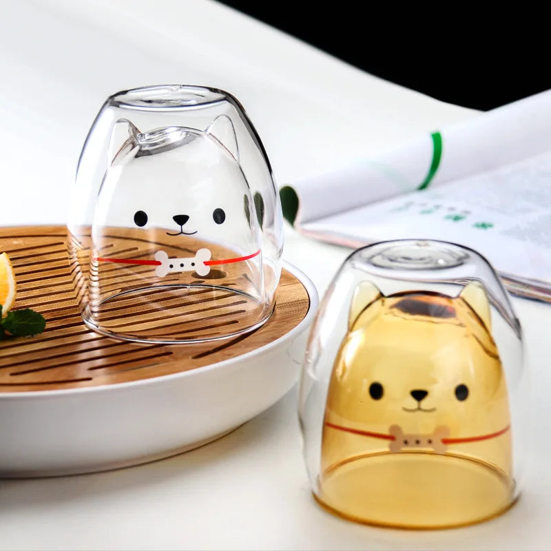 Double Layer Animal Style Glass - 280ML Cute Drinkware