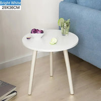 Creative Nordic Low Round Coffee Table - Solid Wood with Storage