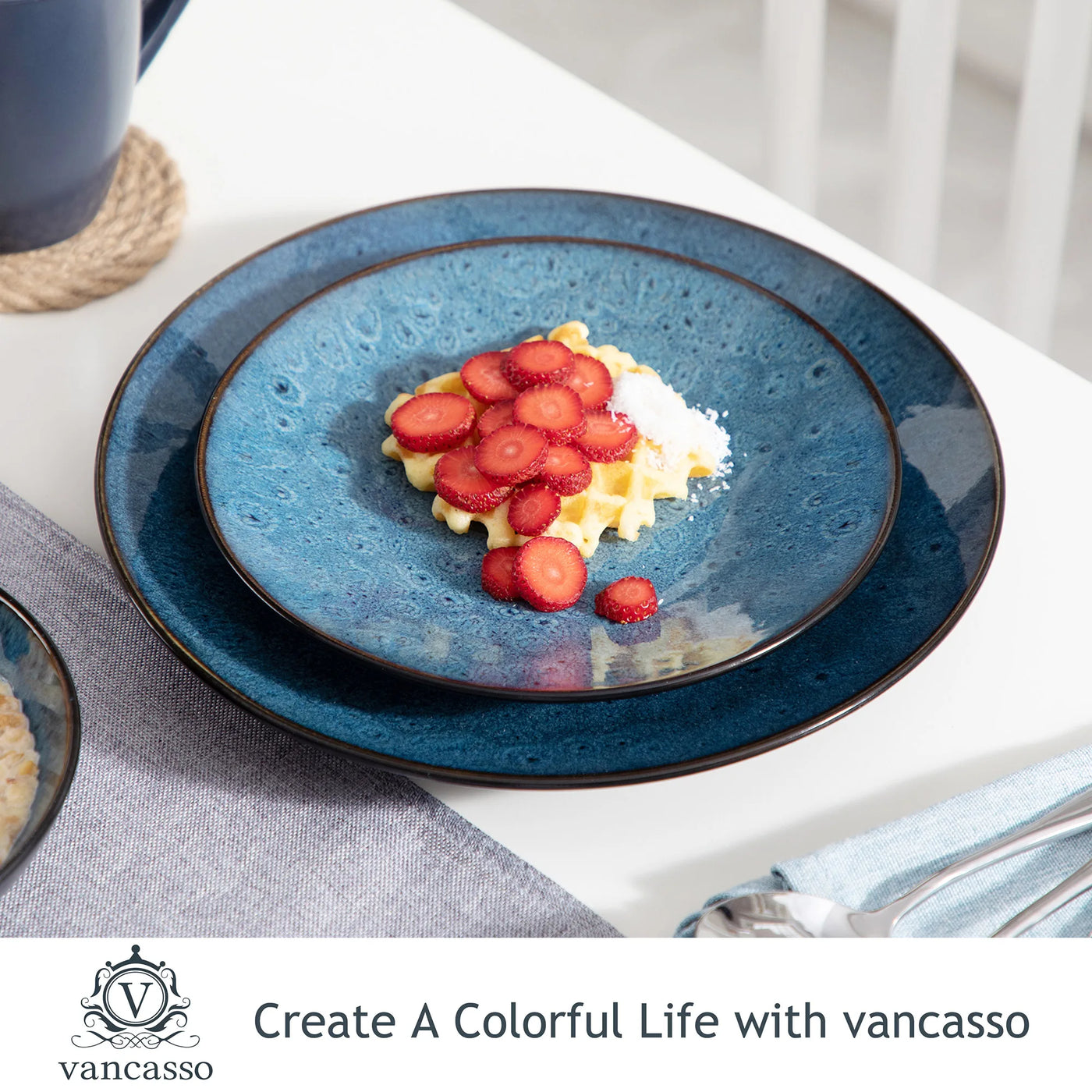 Vintage Ceramic Stoneware Dinner Set - Premium Under Glazed Collection