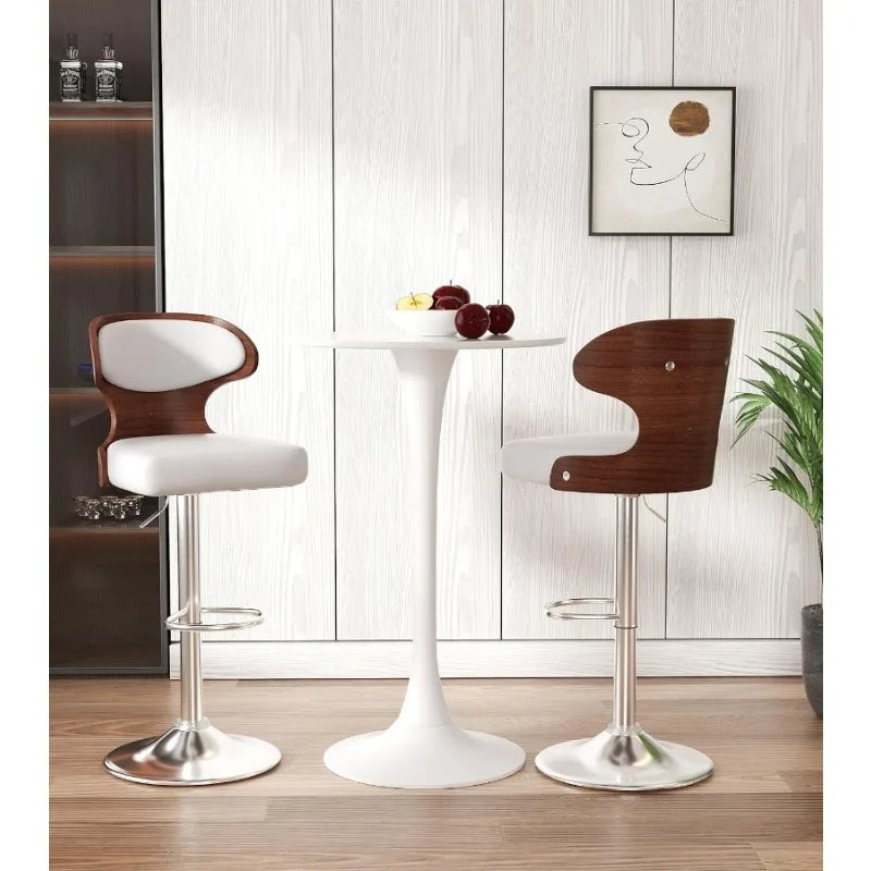 Wrought Iron Leather Barstool