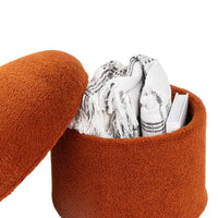 Mushroom Upholstered Storage Ottoman - Modern Hallway Footstool