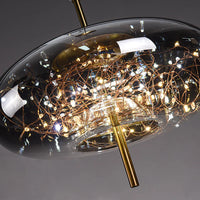 Full of Star Luxury Long Line Pendant Light - Glass Stone LED