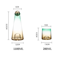 5-Piece Gradient Glass Pitcher & Tea Cup Set