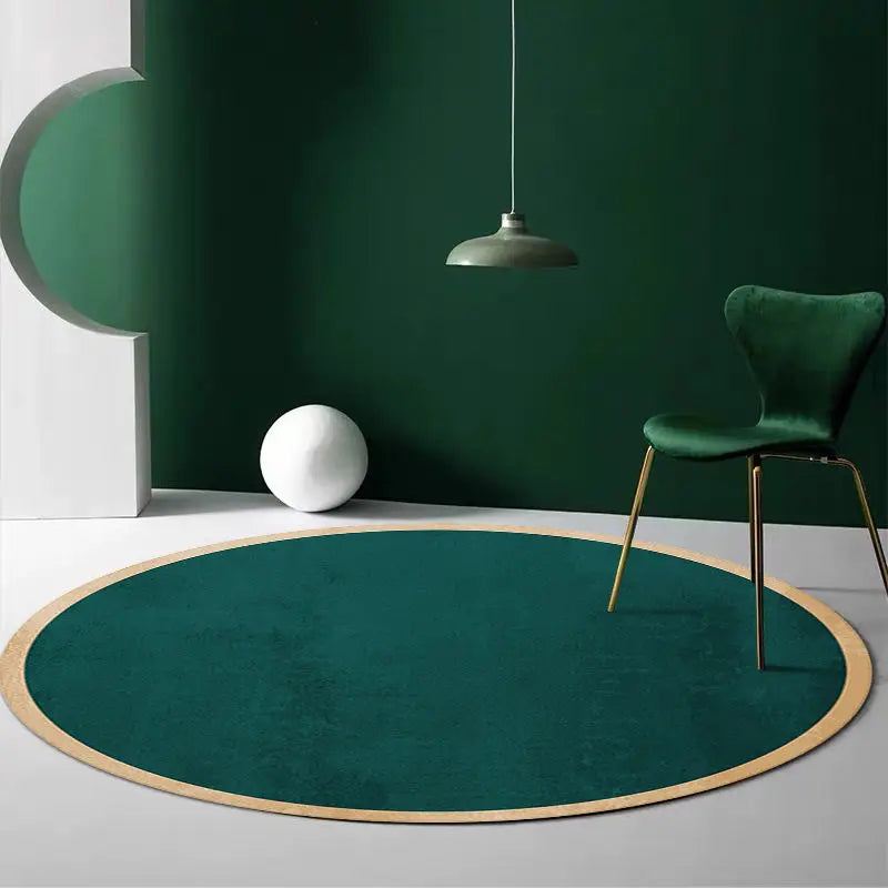 Nordic Simple Round Carpet - Scandinavian Polyester Design