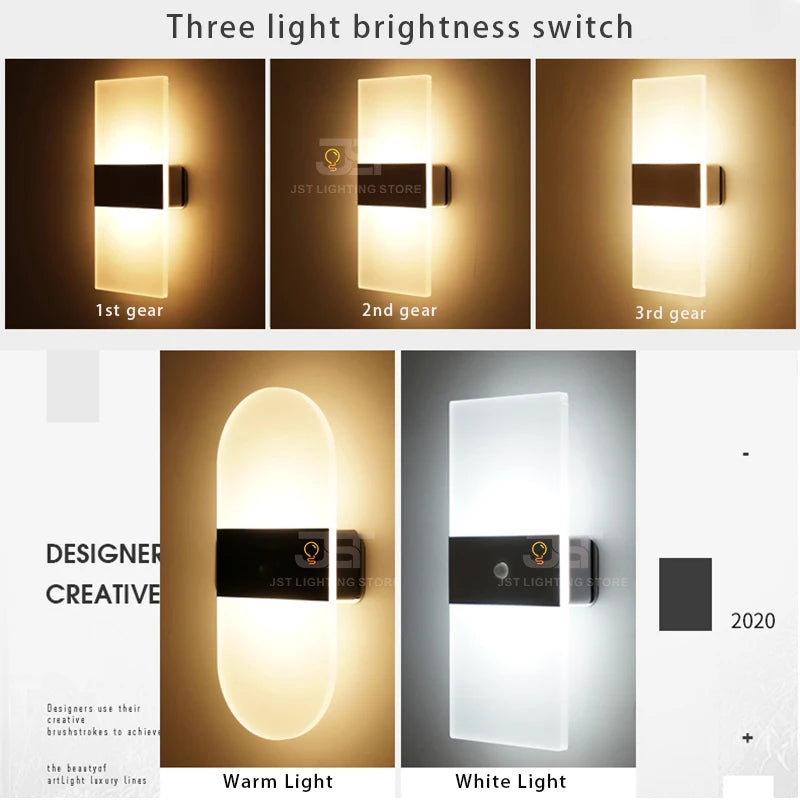 Compact Touch LED Wall Lamp