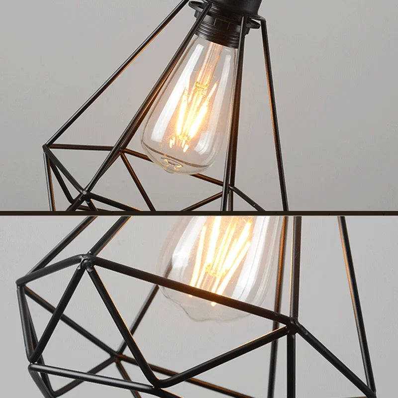 Black Metal Industrial Pendant
