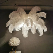 Handwoven Feather Pendant Chandelier